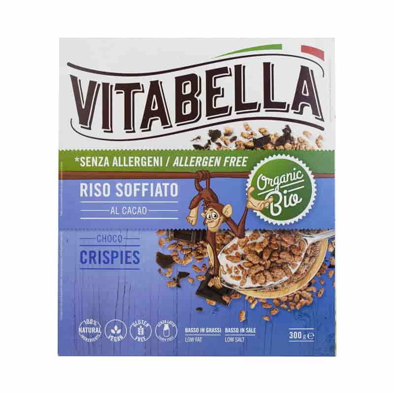Βιολογικοί σοκολατένιοι κόκκοι ρυζιού 300g, Vitabella