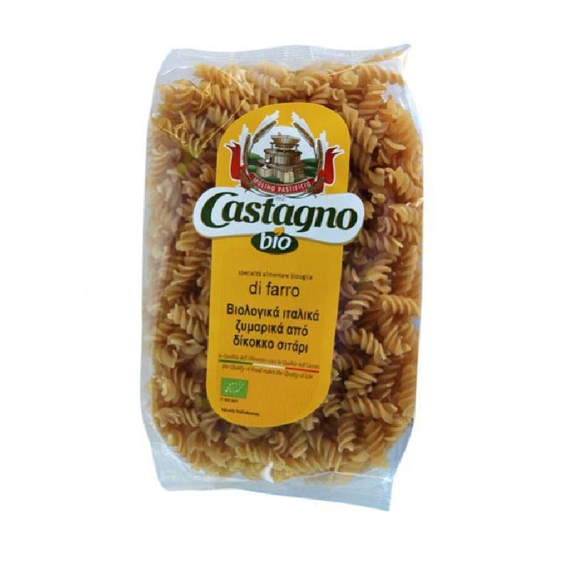 Βιολογικές βίδες δίκοκκου σίτου (ζέα) 500g, Castagno