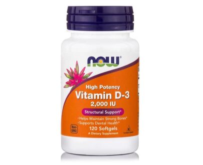 Βιταμίνη D-3 (2.000 IU) 120 Softgels, Now