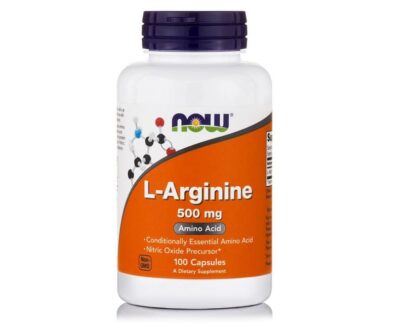 L-Arginine 500mg 100 Vcaps, Now