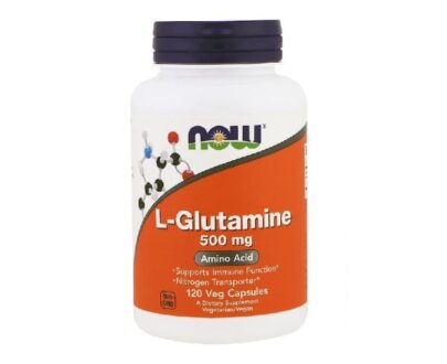 L-Glutamine 500mg 120 Vcaps, Now