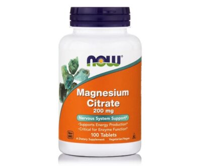 Magnesium Citrate 200mg 100 tabs, Now