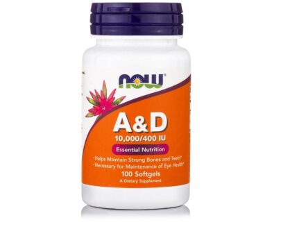 Βιταμίνη A & D (10,000 IU A/400 IU D-3) 100 Softgels, Now