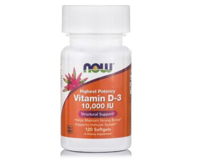 Βιταμίνη D-3 (10.000 IU) 120 Softgels, Now