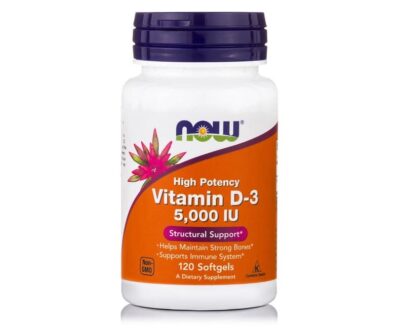 Βιταμίνη D-3 (5.000 IU) 120 Softgels, Now
