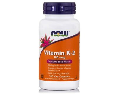 Βιταμίνη K-2 (100mcg) 100 Vcaps, Now
