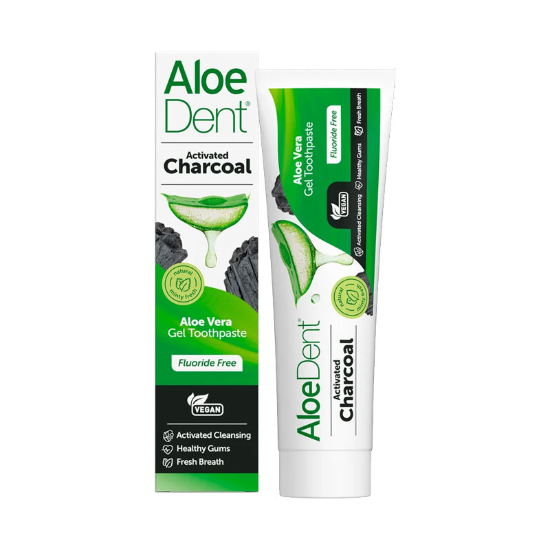 Οδοντόκρεμα AloeDent με ενεργό άνθρακα 100ml, Optima