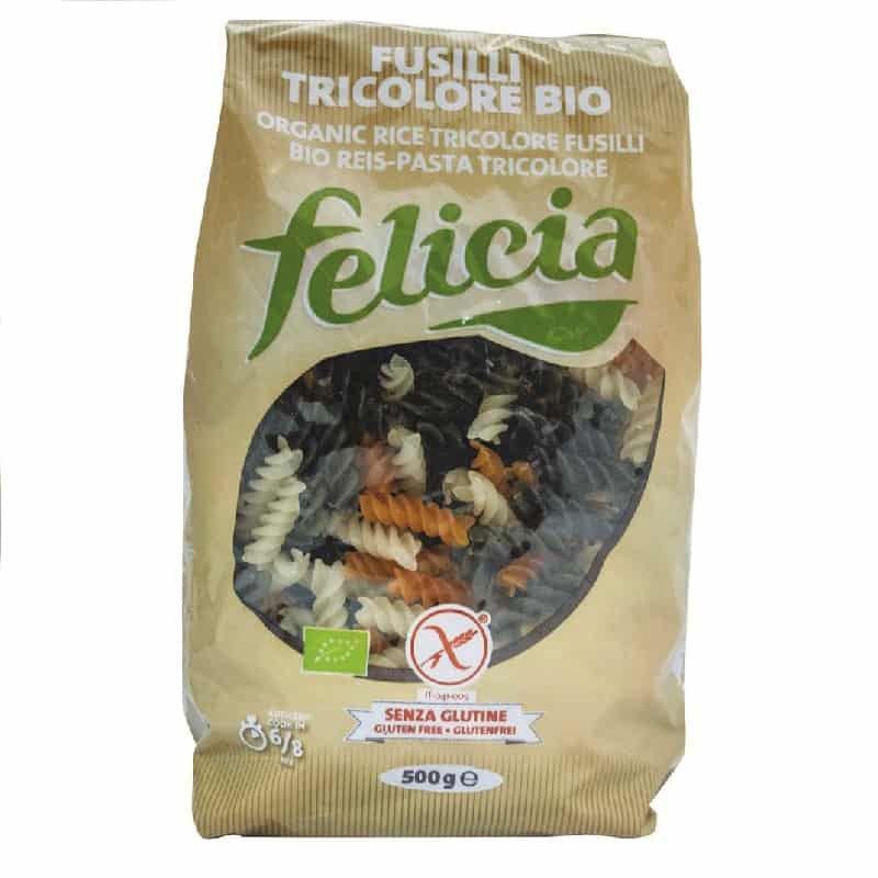 Βιολογικές βίδες τρίχρωμες ρυζιού 500g, Felicia