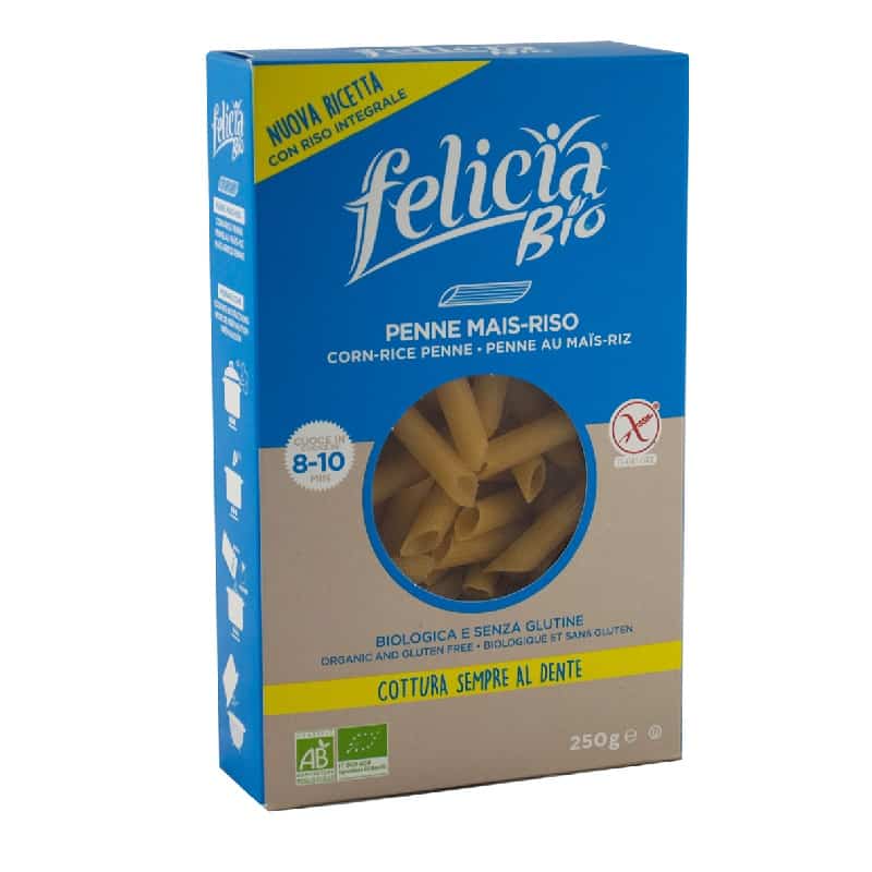 Βιολογικές πέννες καλαμποκιού και ρυζιού 250g, Felicia