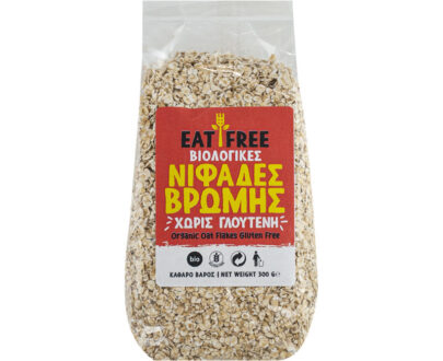 Eat Free βιολογικές νιφάδες βρώμης ολικής 300g, Βιοαγρός