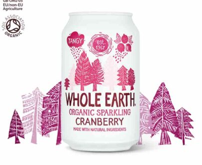 Βιολογικό ανθρακούχο ποτό Κράνμπερι 330ml, Whole Earth