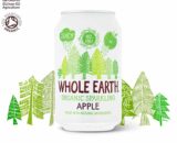 Βιολογικό ανθρακούχο ποτό Μήλο 330ml, Whole Earth