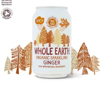Βιολογικό ανθρακούχο ποτό Τζίντζερ 330ml, Whole Earth
