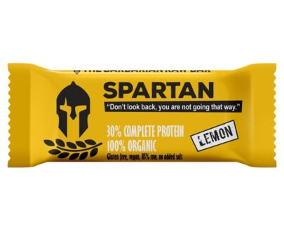 Βιολογική raw μπάρα πρωτεΐνης Spartan λεμόνι 50g, Leya