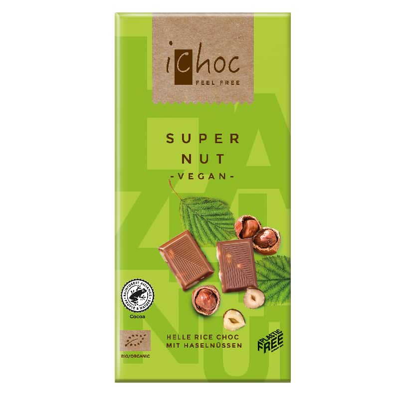 Βιολογική σοκολάτα Super Nut 80g, iChoc