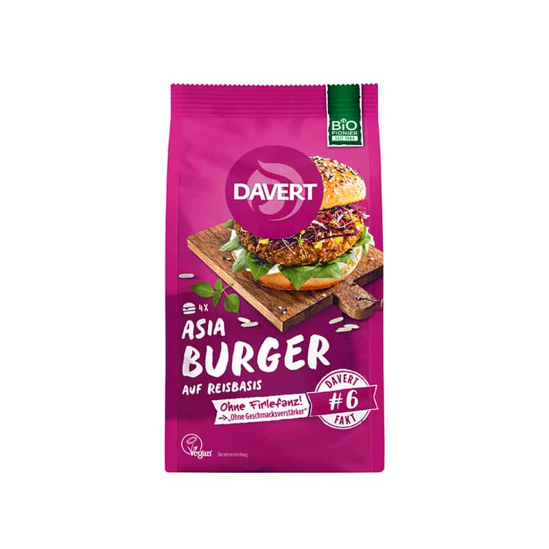 Βιολογικό μείγμα για Asia Burger 160g, Davert