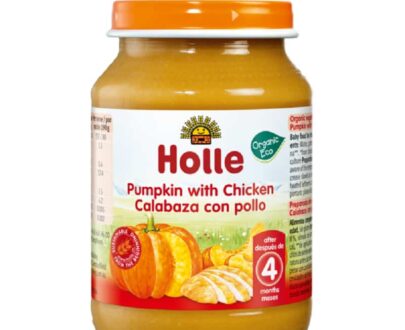 Βιολογική κολοκύθα με κοτόπουλο σε βάζο 190g, Holle