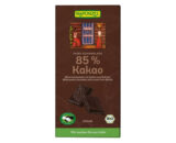 Βιολογική μαύρη σοκολάτα 85% 80g, Rapunzel