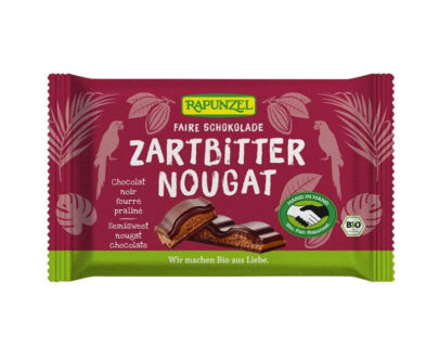 Βιολογική μαύρη σοκολάτα Nougat 100g, Rapunzel