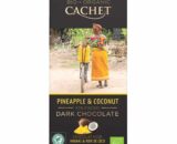 Βιολογική μαύρη σοκολάτα με 57% κακάο & ανανά 100g, Cachet
