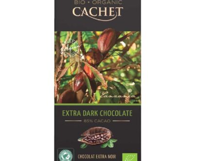 Βιολογική μαύρη σοκολάτα με 85% κακάο 100g, Cachet