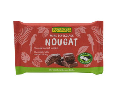 Βιολογική σοκολάτα γάλακτος Nougat 100g, Rapunzel