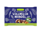 Βιολογική σοκολάτα γάλακτος Vollmilch με ολόκληρα αμύγδαλα 100g, Rapunzel