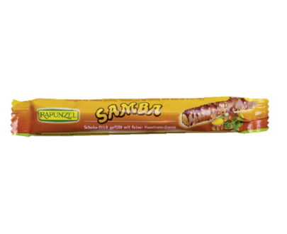 Βιολογική σοκολατένια μπάρα Samba με πραλίνα 22g, Rapunzel
