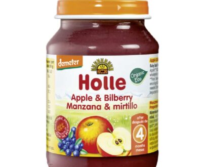 Βιολογικό μήλο με μύρτιλλα σε βάζο 190g, Holle