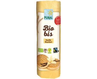 Βιολογικά μπισκότα με γέμιση βανίλιας 320g, Pural