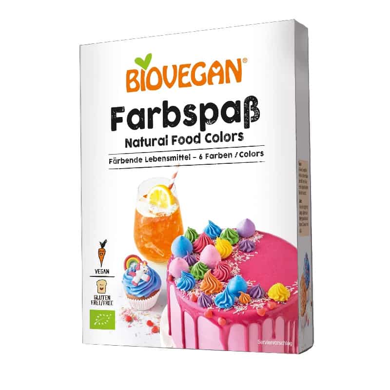 Βιολογικά χρώματα ζαχαροπλαστικής 5x8g, Biovegan