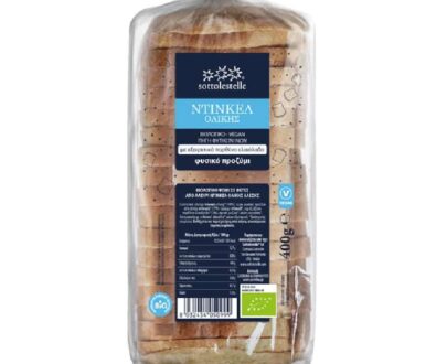 Βιολογικό ψωμί ντίνκελ ολικής σε φέτες 400g, Sottolestelle