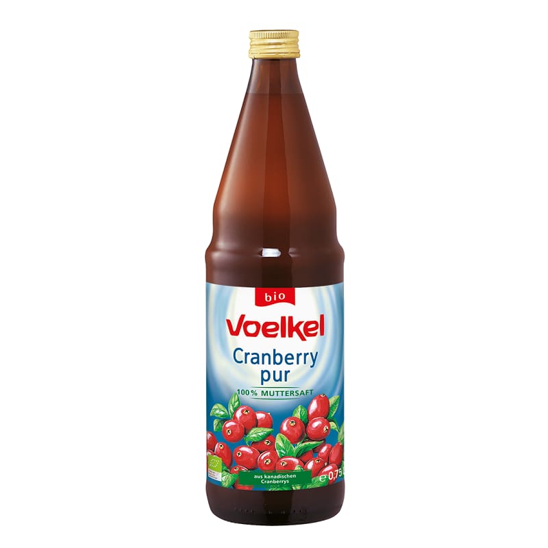 Βιολογικός χυμός κράνμπερι 750ml, Voelkel