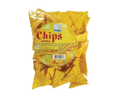 Βιολογικά nachos καλαμποκιού με πάπρικα 125g, Pural