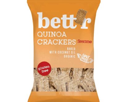 Βιολογικά κράκερ κινόα με σουσάμι 100g, bettr