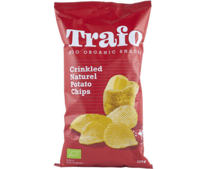 Βιολογικά κυματιστά πατατάκια με αλάτι 125g, Trafo