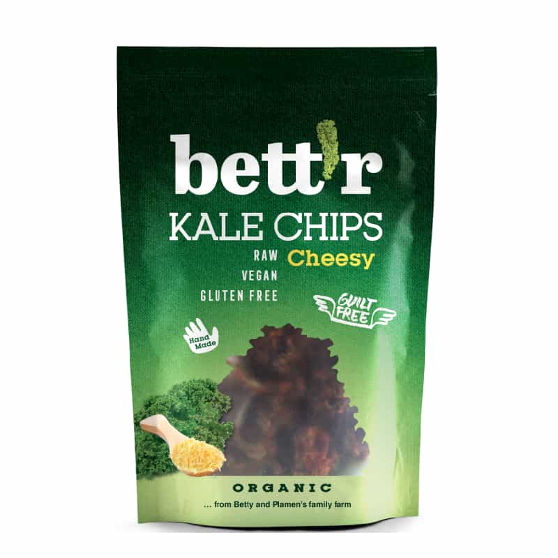 Βιολογικά τσιπς λαχανίδας (Kale) με vegan τυρί 30g, bettr