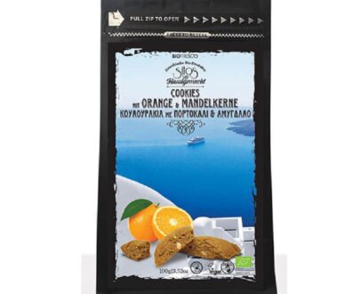 Βιολογικά κουλουράκια με πορτοκάλι & αμύγδαλο 100g, Βιοφρέσκο