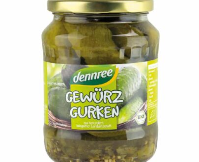Βιολογικά αγγουράκια τουρσί 670g, Dennree