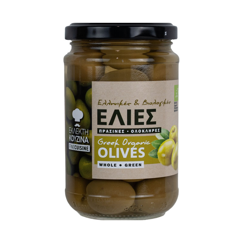 Βιολογικές πράσινες ελιές ολόκληρες 290g, Εκλεκτή Κουζίνα