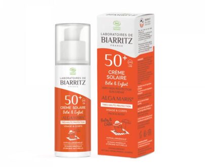 Βιολογική παιδική αντηλιακή κρέμα SPF50+ 100ml, Biarritz