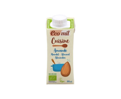 Βιολογική κρέμα μαγειρικής αμυγδάλου 200ml, Ecomil