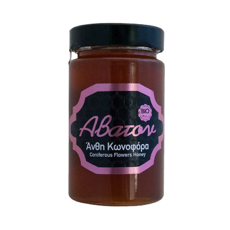 Βιολογικό μέλι από κωνοφόρα άνθη ανθόμελο 400g, Άβατον