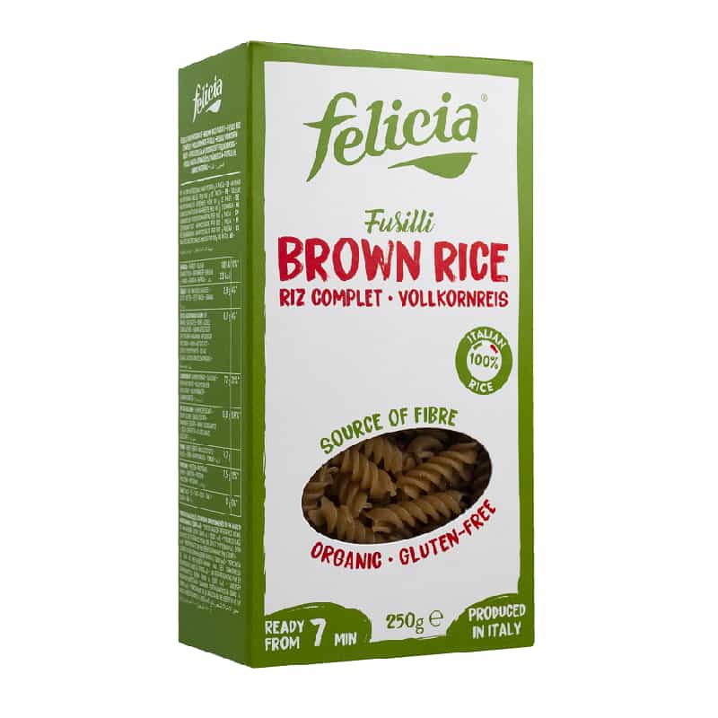 Βιολογικές βίδες καστανού ρυζιού 250g, Felicia