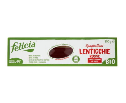 Βιολογικό σπαγγέτι κόκκινης φακής 250g, Felicia