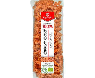 Βιολογικές βίδες κόκκινης φακής 250g, Κερκίνης Γη