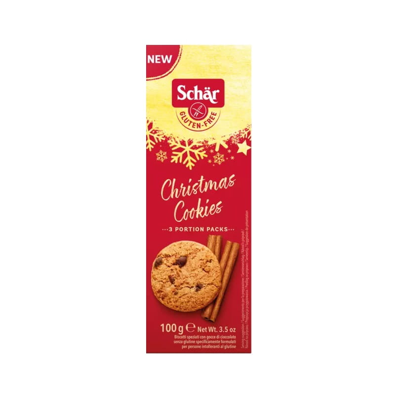 Χριστουγεννιάτικα μπισκότα με τσιπς σοκολάτας 100g, Schar