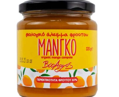 Βιολογικό άλειμμα μάνγκο χωρίς ζάχαρη 320g, Βιοαγρός